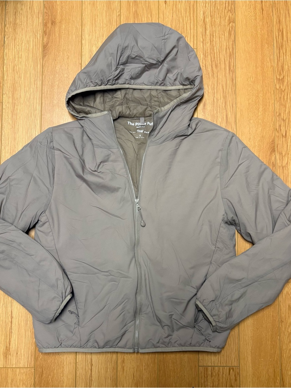 TNA Women's Hooded Puffer Jacket in Taupe